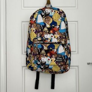 Loungefly Beauty and the Beast Character Print Backpack